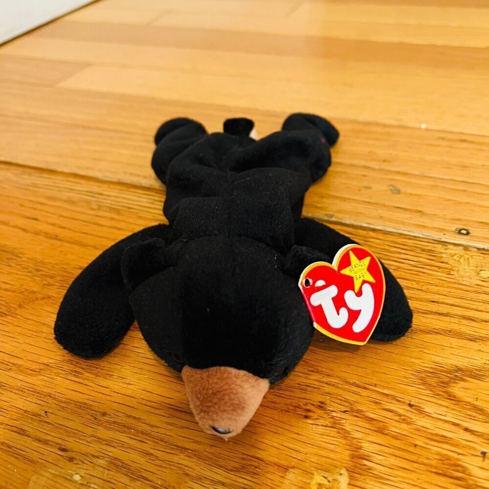 Original Beanie Baby Blackie the Black Bear - True 1994 - collectors item